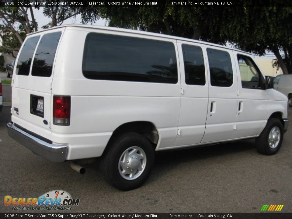 2008 Ford E Series Van E350 Super Duty XLT Passenger Oxford White / Medium Flint Photo #6