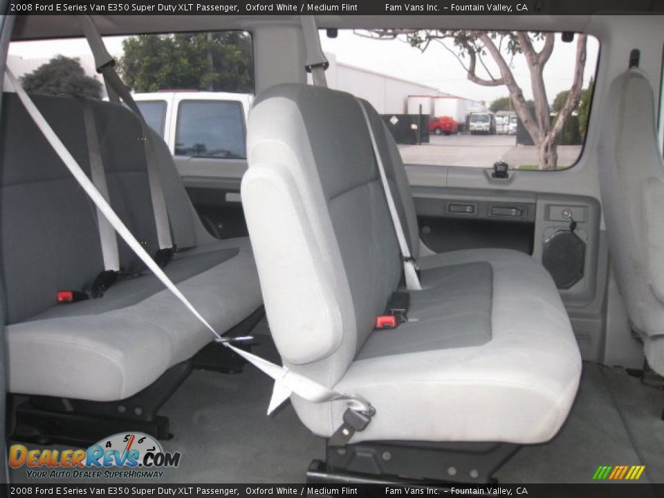 2008 Ford E Series Van E350 Super Duty XLT Passenger Oxford White / Medium Flint Photo #7