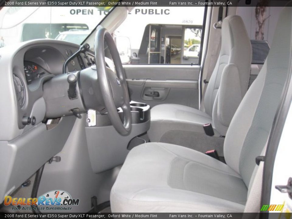 2008 Ford E Series Van E350 Super Duty XLT Passenger Oxford White / Medium Flint Photo #9