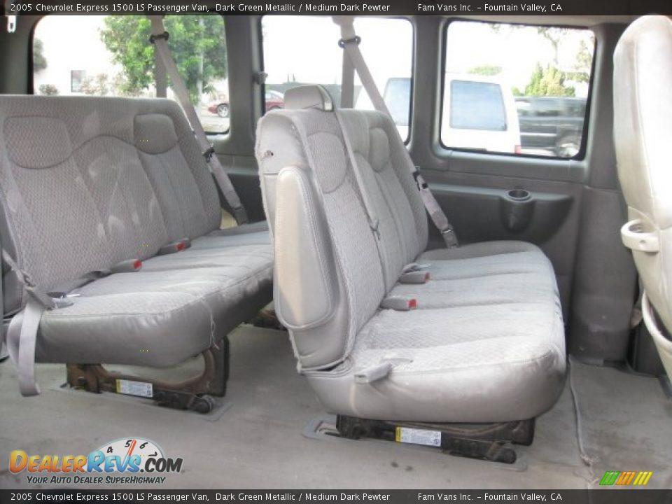 2005 Chevrolet Express 1500 LS Passenger Van Dark Green Metallic / Medium Dark Pewter Photo #7
