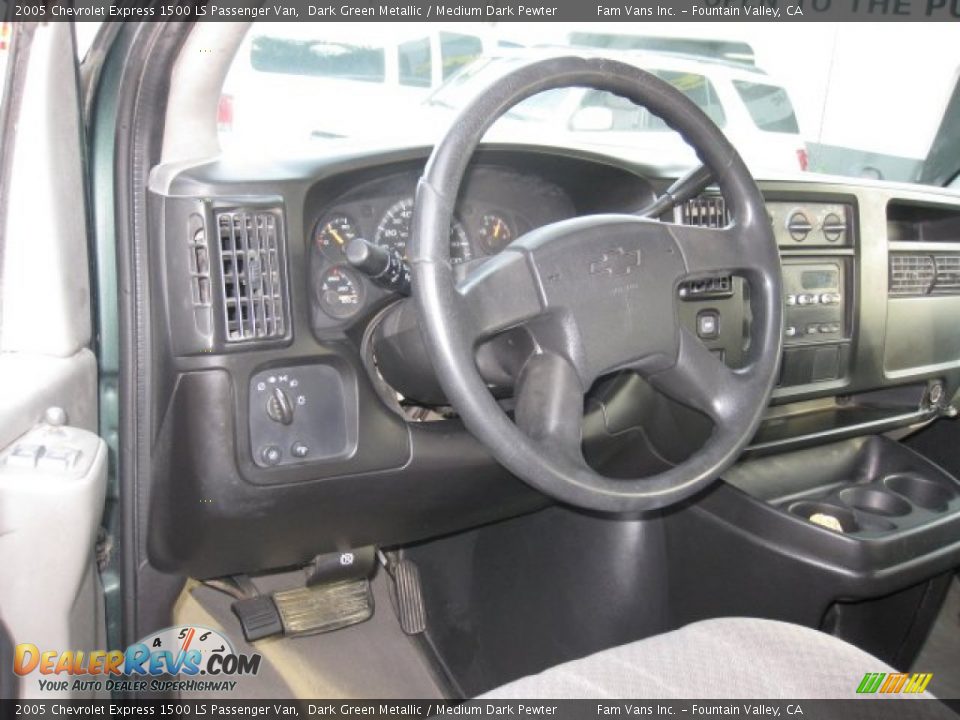 2005 Chevrolet Express 1500 LS Passenger Van Dark Green Metallic / Medium Dark Pewter Photo #8