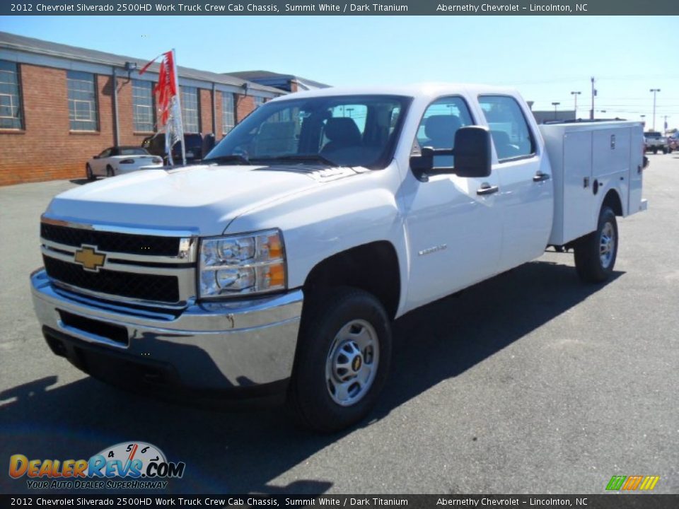 2012 Chevrolet Silverado 2500HD Work Truck Crew Cab Chassis Summit White / Dark Titanium Photo #1