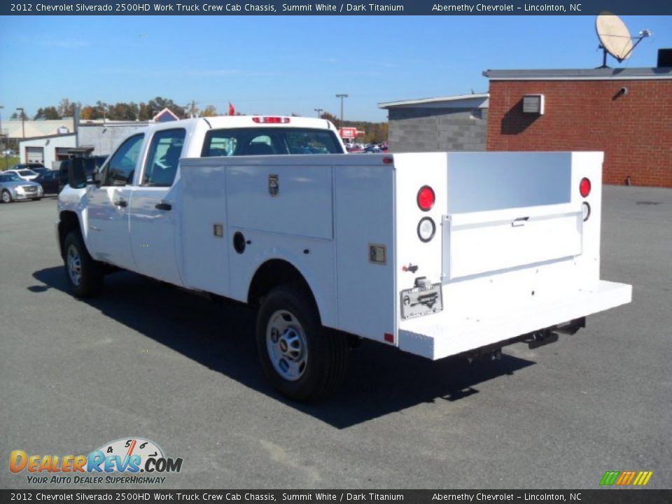 2012 Chevrolet Silverado 2500HD Work Truck Crew Cab Chassis Summit White / Dark Titanium Photo #3