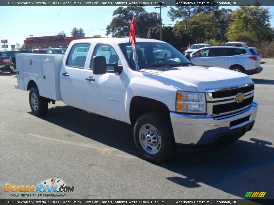 2012 Chevrolet Silverado 2500HD Work Truck Crew Cab Chassis Summit White / Dark Titanium Photo #6