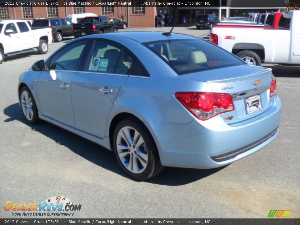 2012 Chevrolet Cruze LTZ/RS Ice Blue Metallic / Cocoa/Light Neutral Photo #3