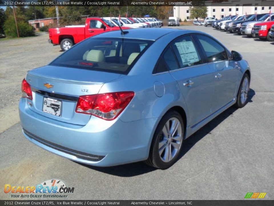 2012 Chevrolet Cruze LTZ/RS Ice Blue Metallic / Cocoa/Light Neutral Photo #4