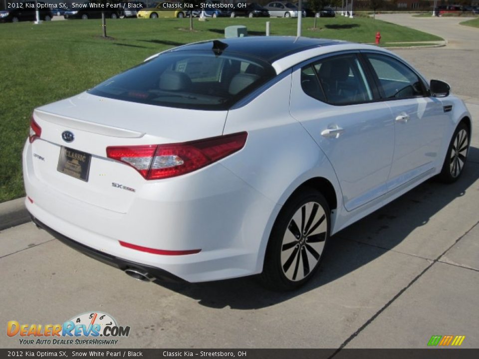 2012 Kia Optima SX Snow White Pearl / Black Photo #4