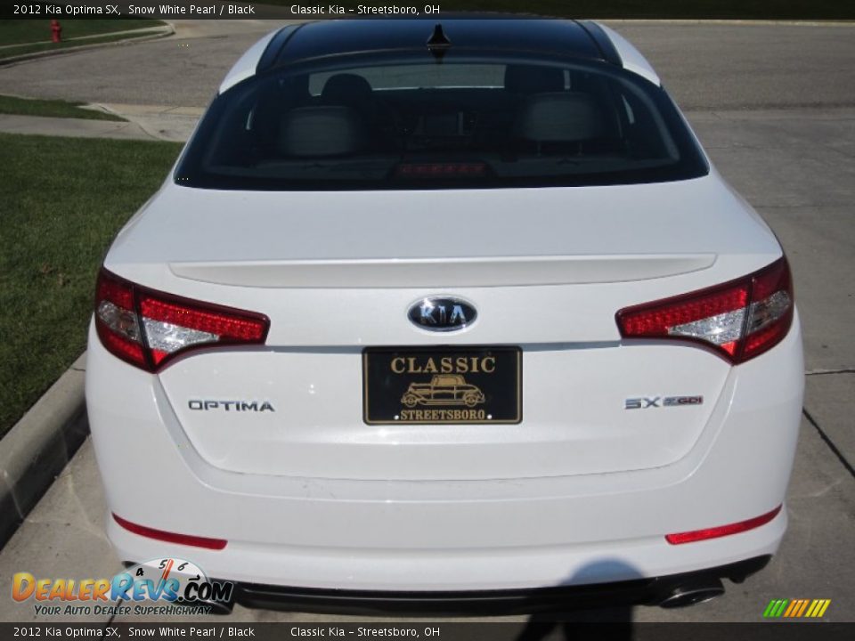 2012 Kia Optima SX Snow White Pearl / Black Photo #5