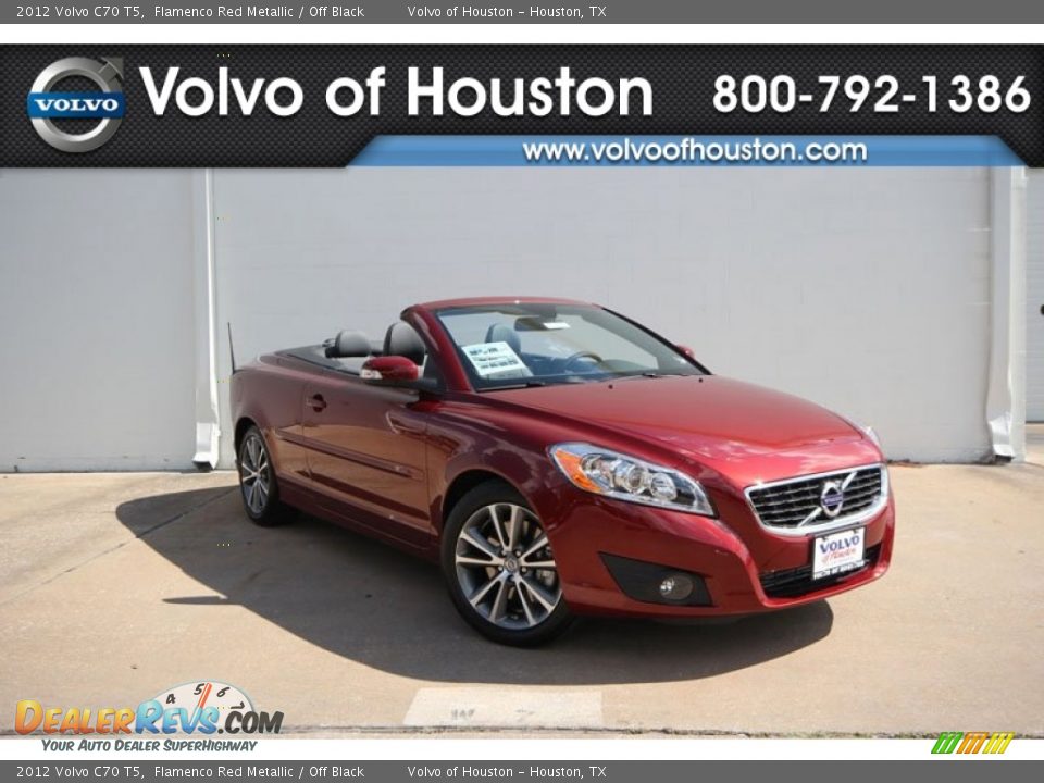 2012 Volvo C70 T5 Flamenco Red Metallic / Off Black Photo #1