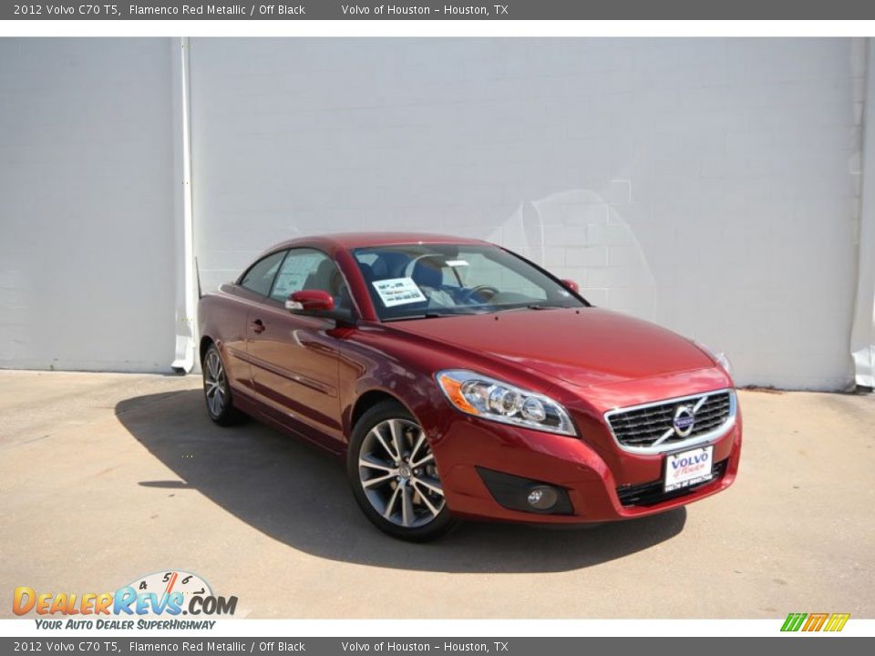 2012 Volvo C70 T5 Flamenco Red Metallic / Off Black Photo #7