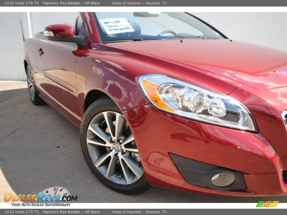 2012 Volvo C70 T5 Flamenco Red Metallic / Off Black Photo #13