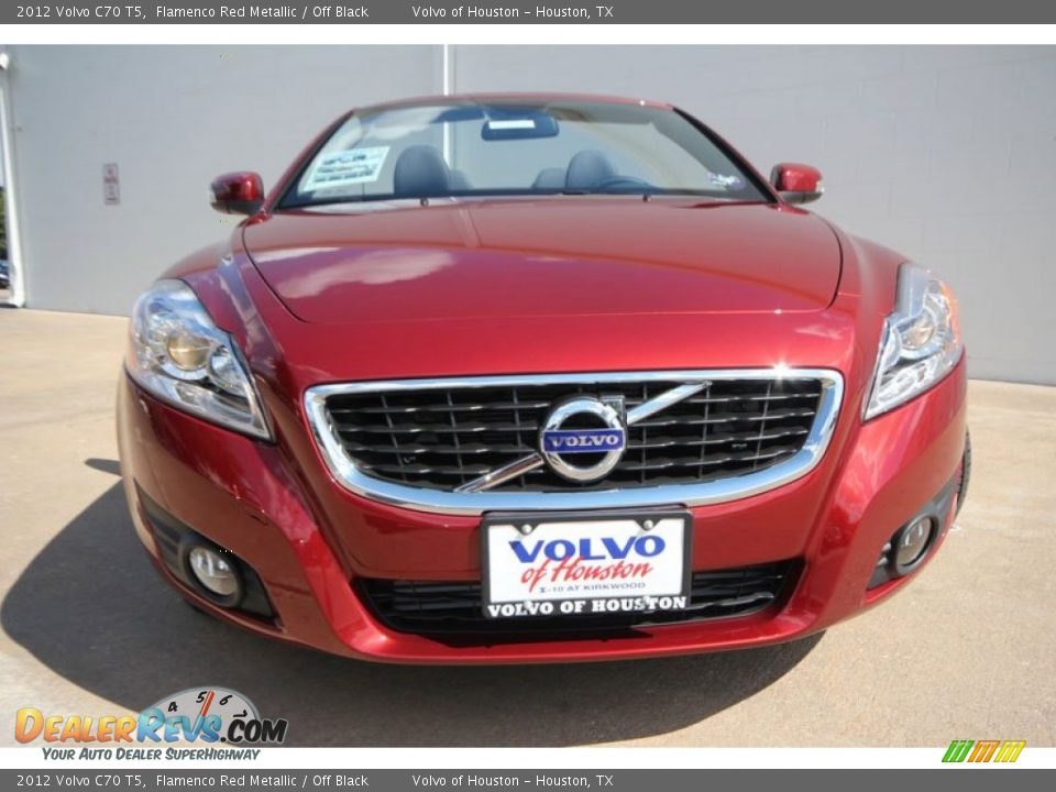 2012 Volvo C70 T5 Flamenco Red Metallic / Off Black Photo #14