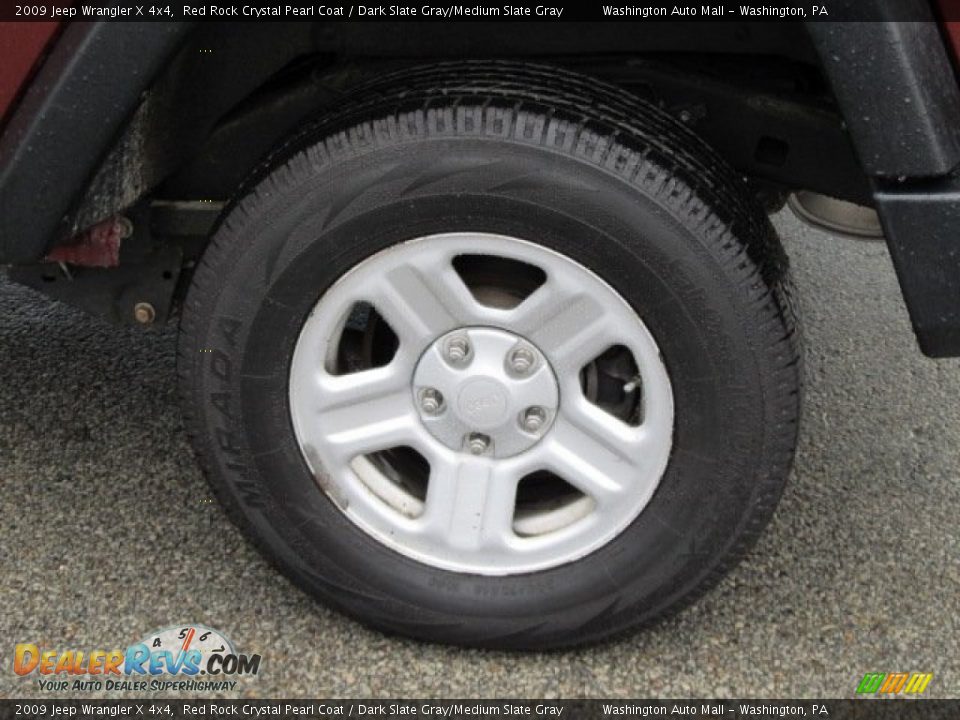 2009 Jeep Wrangler X 4x4 Red Rock Crystal Pearl Coat / Dark Slate Gray/Medium Slate Gray Photo #4