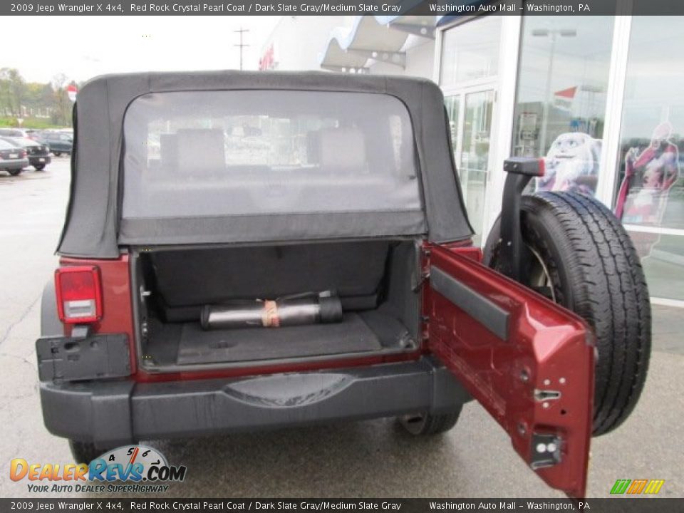 2009 Jeep Wrangler X 4x4 Red Rock Crystal Pearl Coat / Dark Slate Gray/Medium Slate Gray Photo #7