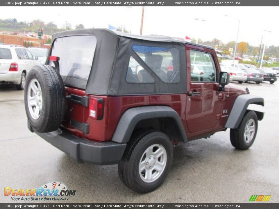 2009 Jeep Wrangler X 4x4 Red Rock Crystal Pearl Coat / Dark Slate Gray/Medium Slate Gray Photo #8