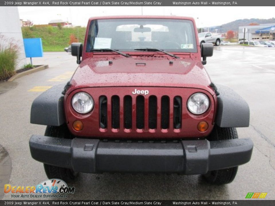 2009 Jeep Wrangler X 4x4 Red Rock Crystal Pearl Coat / Dark Slate Gray/Medium Slate Gray Photo #11