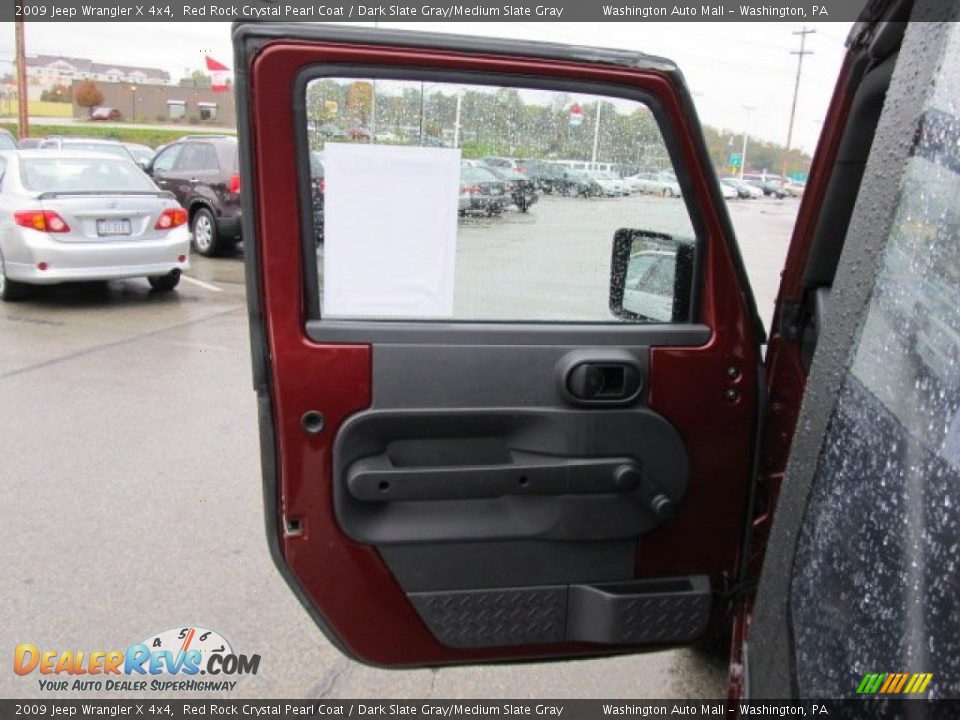 2009 Jeep Wrangler X 4x4 Red Rock Crystal Pearl Coat / Dark Slate Gray/Medium Slate Gray Photo #15