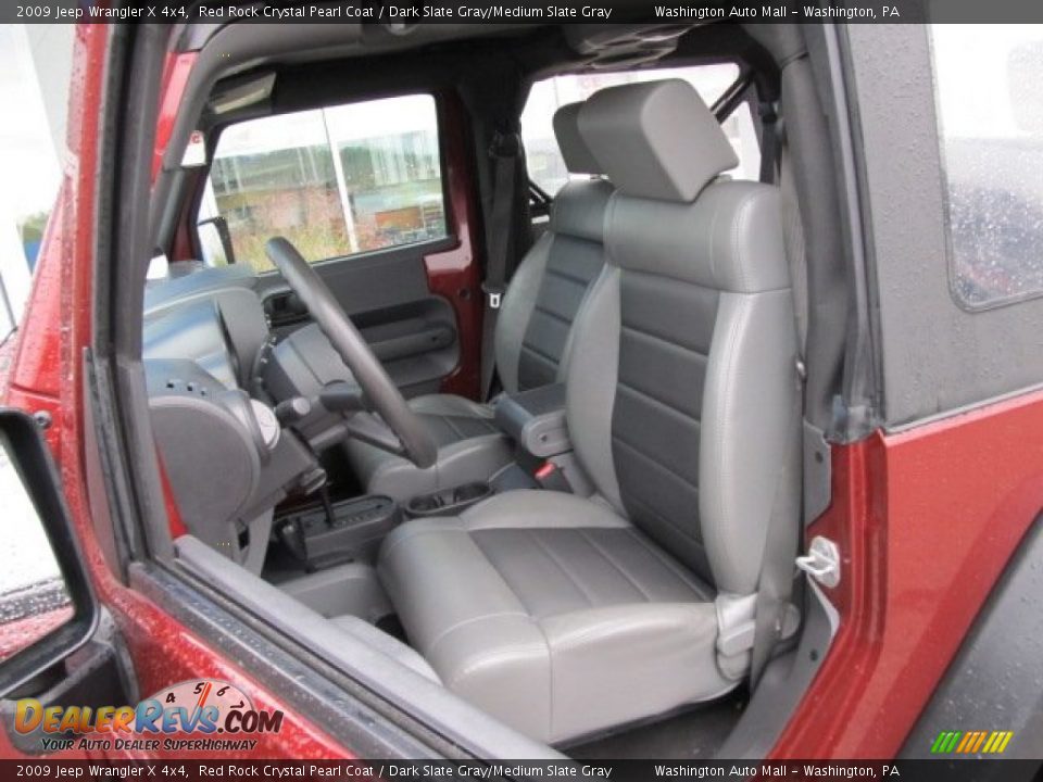 2009 Jeep Wrangler X 4x4 Red Rock Crystal Pearl Coat / Dark Slate Gray/Medium Slate Gray Photo #16