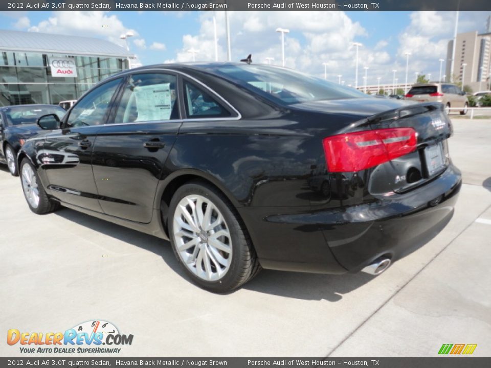 2012 Audi A6 3.0T quattro Sedan Havana Black Metallic / Nougat Brown Photo #3