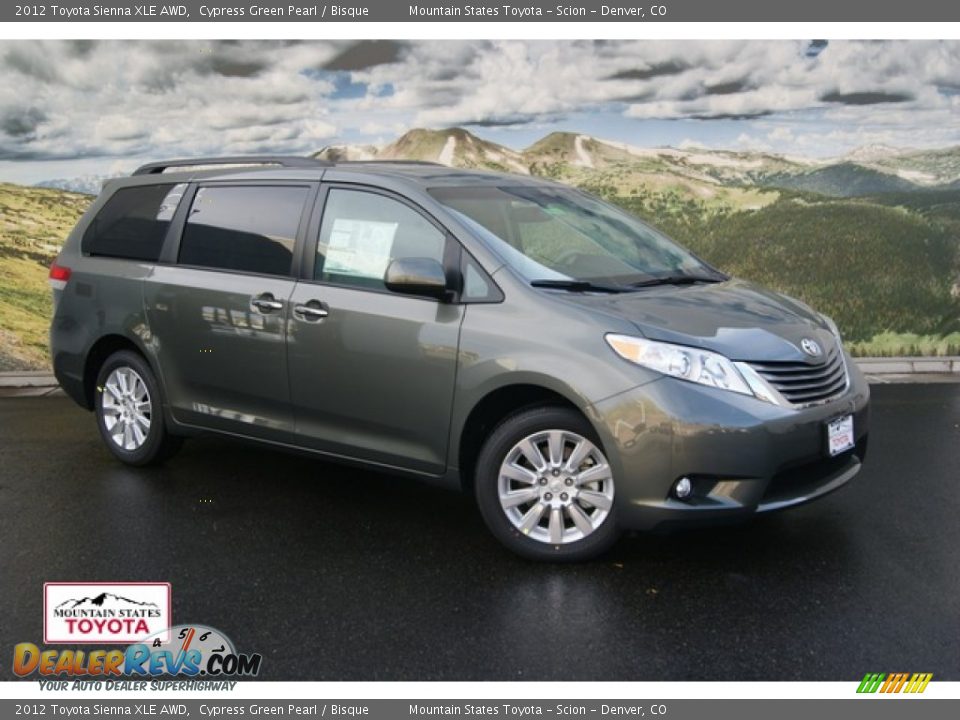 2012 Toyota Sienna XLE AWD Cypress Green Pearl / Bisque Photo #1