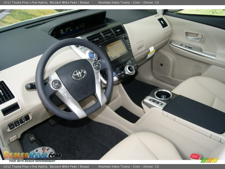 Bisque Interior - 2012 Toyota Prius v Five Hybrid Photo #7