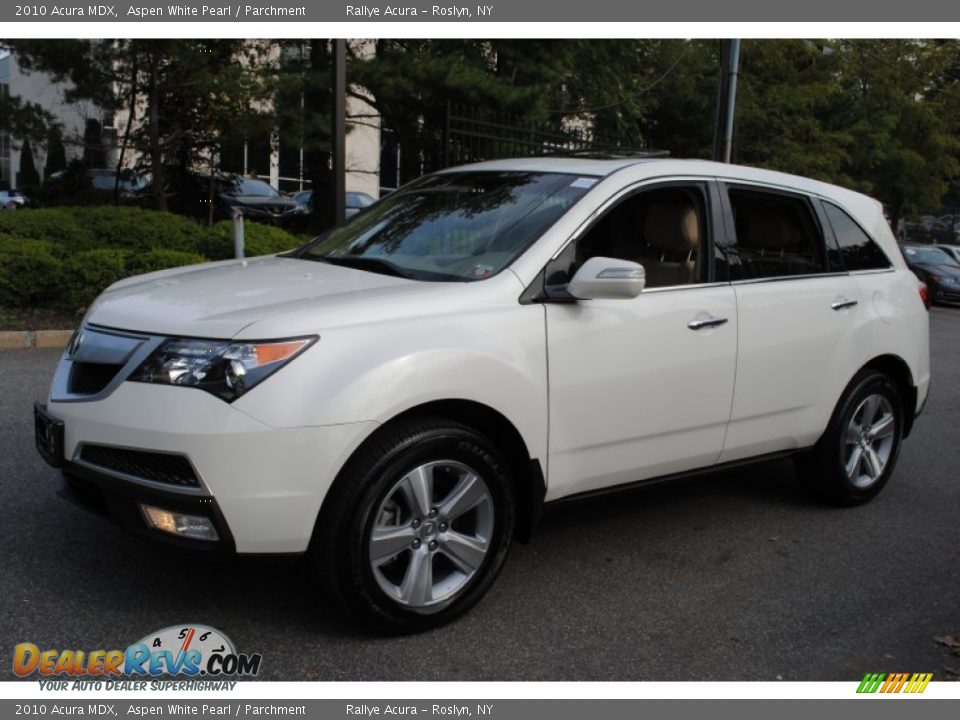 2010 Acura MDX Aspen White Pearl / Parchment Photo #7