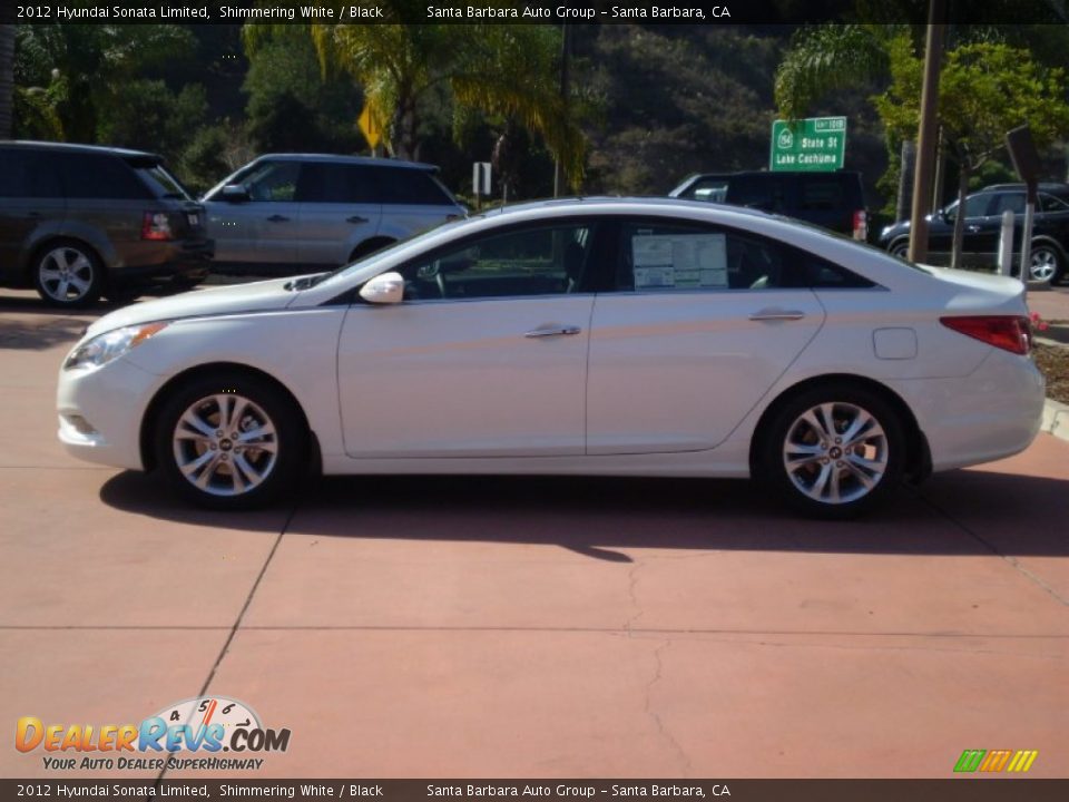 2012 Hyundai Sonata Limited Shimmering White / Black Photo #2