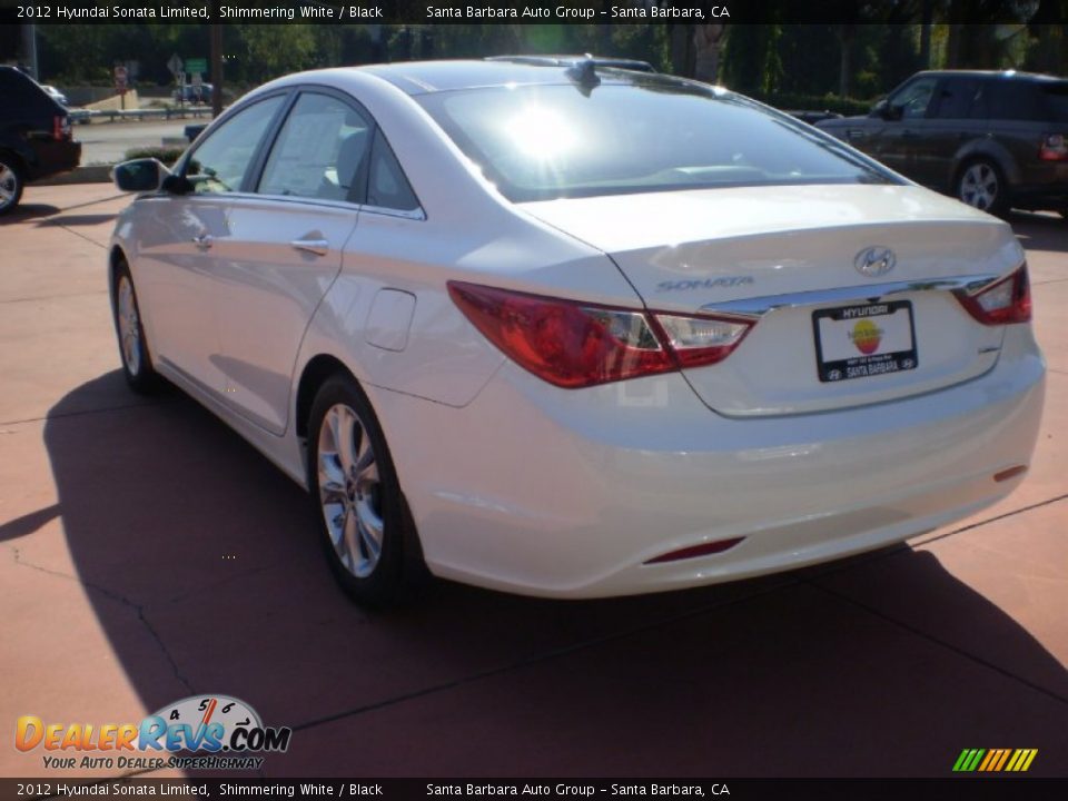 2012 Hyundai Sonata Limited Shimmering White / Black Photo #3