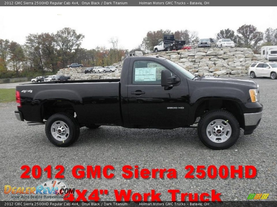 2012 GMC Sierra 2500HD Regular Cab 4x4 Onyx Black / Dark Titanium Photo #1