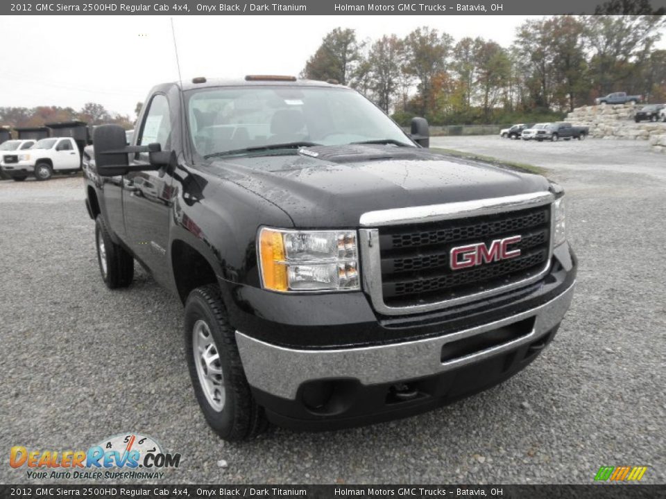 2012 GMC Sierra 2500HD Regular Cab 4x4 Onyx Black / Dark Titanium Photo #2