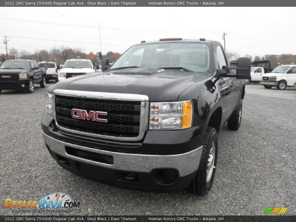 2012 GMC Sierra 2500HD Regular Cab 4x4 Onyx Black / Dark Titanium Photo #3