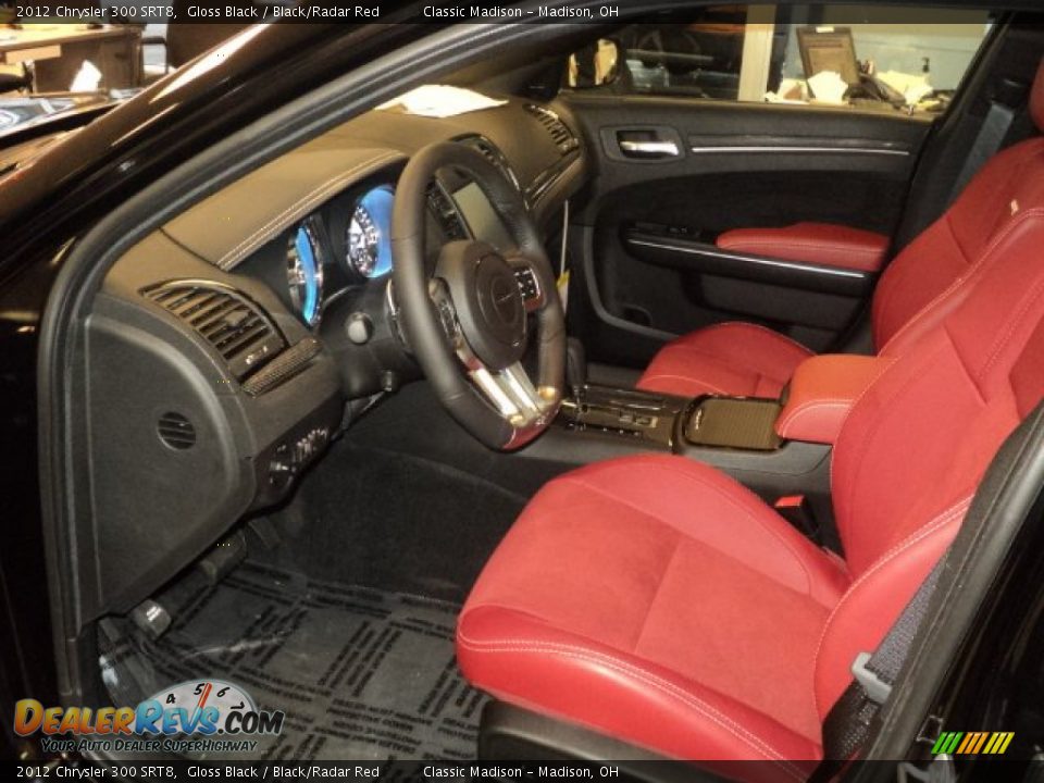 Black/Radar Red Interior - 2012 Chrysler 300 SRT8 Photo #7