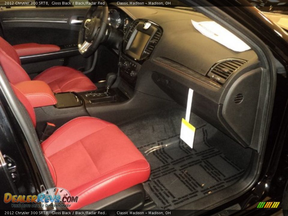 Black/Radar Red Interior - 2012 Chrysler 300 SRT8 Photo #18