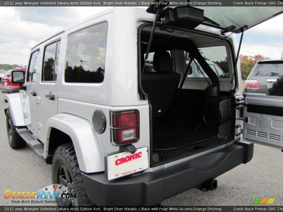 2012 Jeep Wrangler Unlimited Sahara Arctic Edition 4x4 Bright Silver Metallic / Black with Polar White Accents/Orange Stitching Photo #13