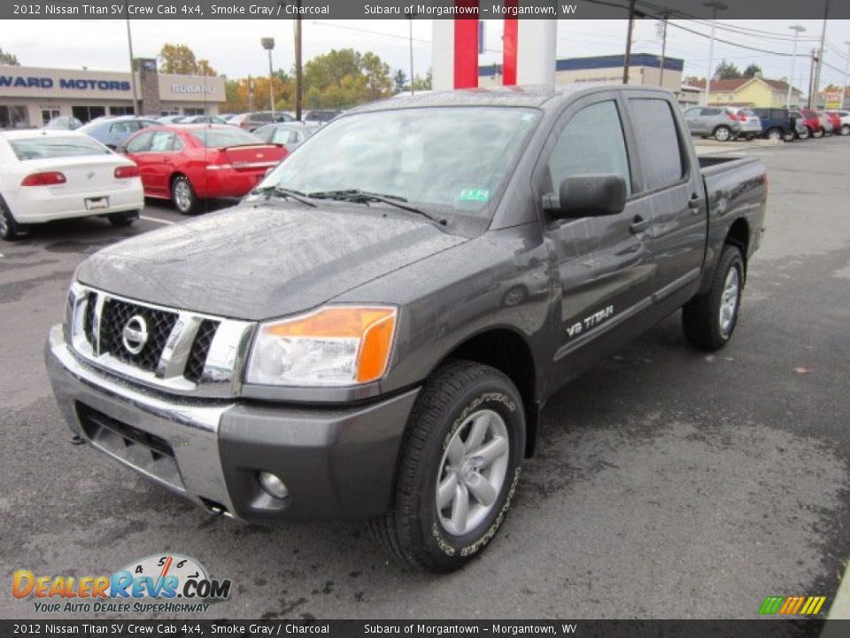 2012 Nissan Titan SV Crew Cab 4x4 Smoke Gray / Charcoal Photo #3