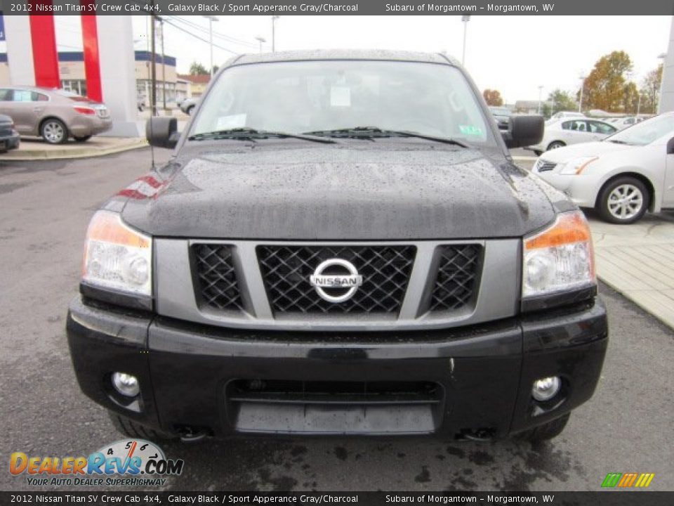 2012 Nissan Titan SV Crew Cab 4x4 Galaxy Black / Sport Apperance Gray/Charcoal Photo #2