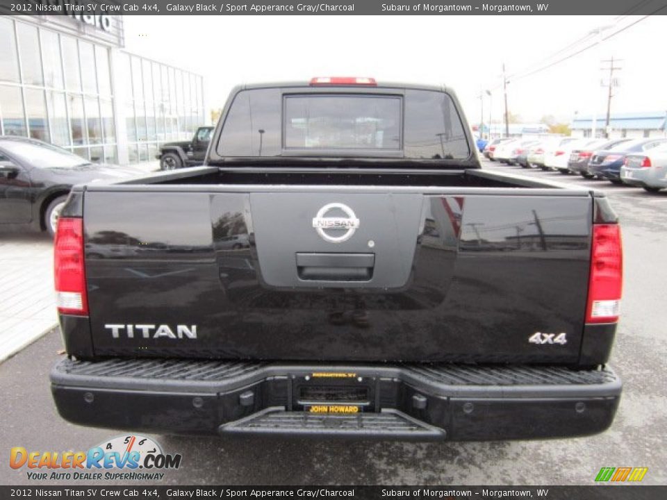 2012 Nissan Titan SV Crew Cab 4x4 Galaxy Black / Sport Apperance Gray/Charcoal Photo #6