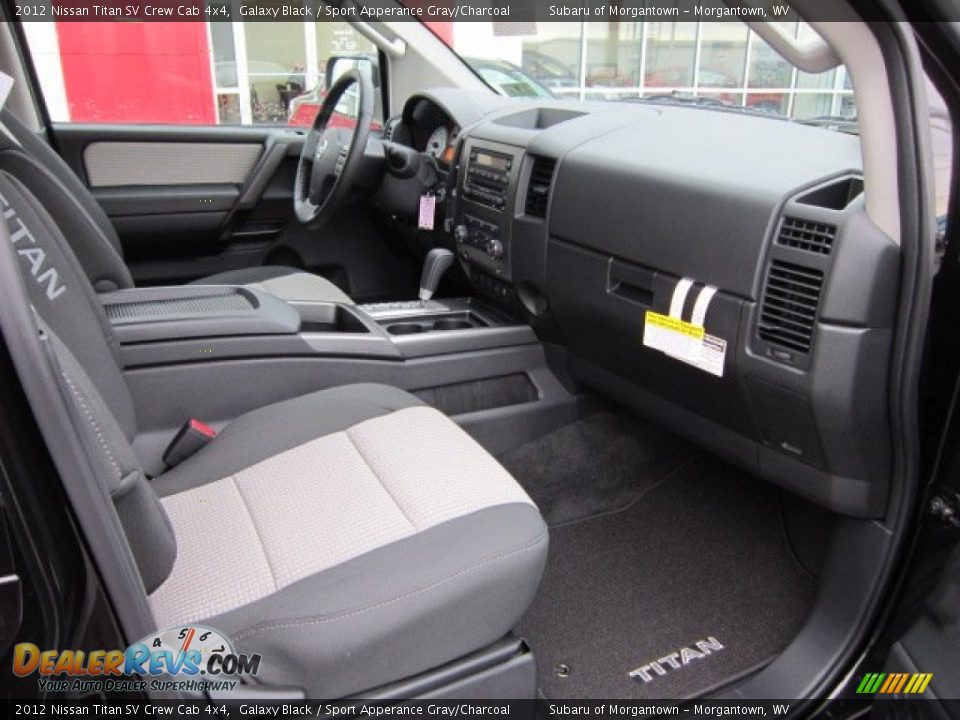 2012 Nissan Titan SV Crew Cab 4x4 Galaxy Black / Sport Apperance Gray/Charcoal Photo #10