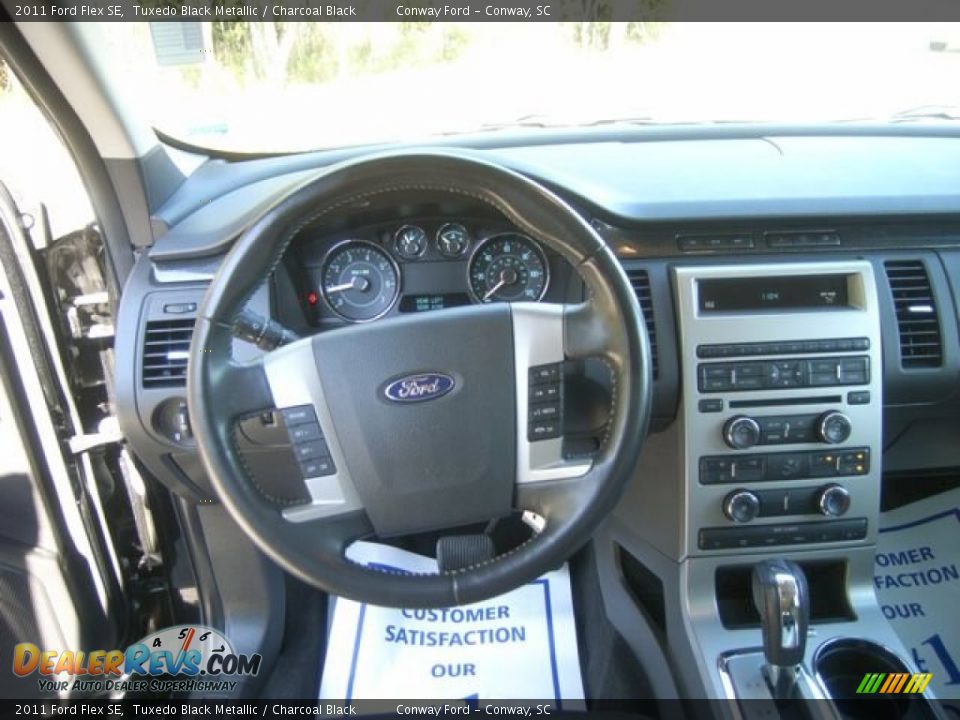 2011 Ford Flex SE Tuxedo Black Metallic / Charcoal Black Photo #13