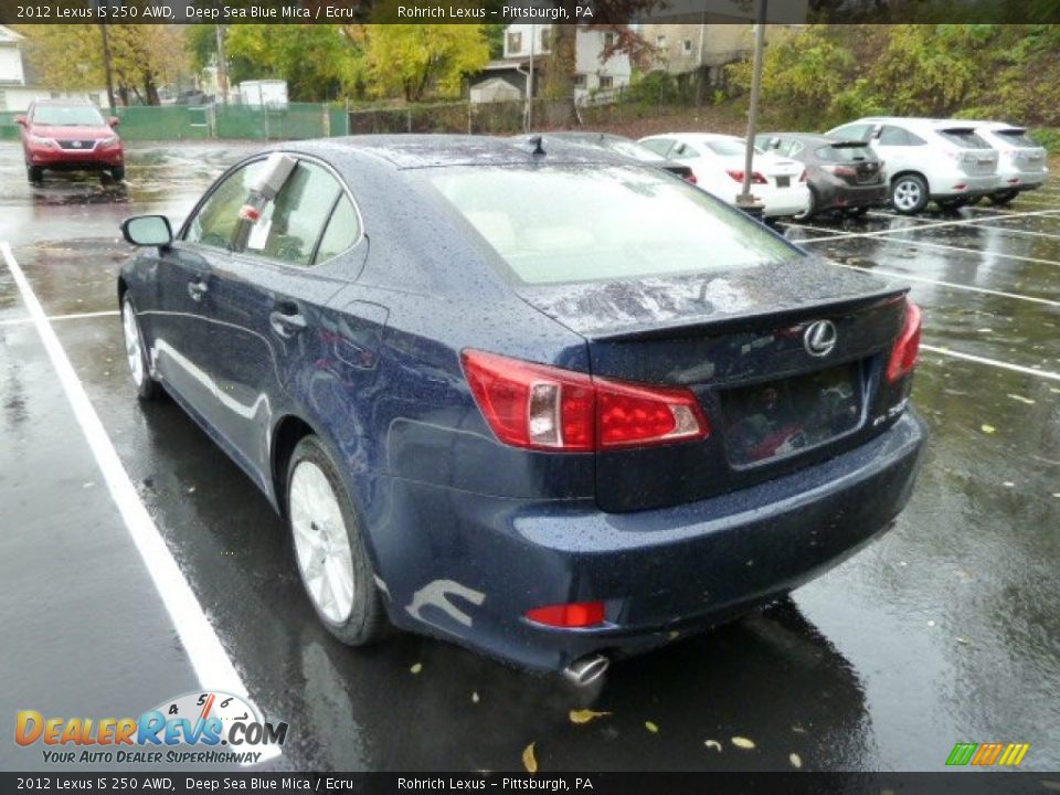 2012 Lexus IS 250 AWD Deep Sea Blue Mica / Ecru Photo #2