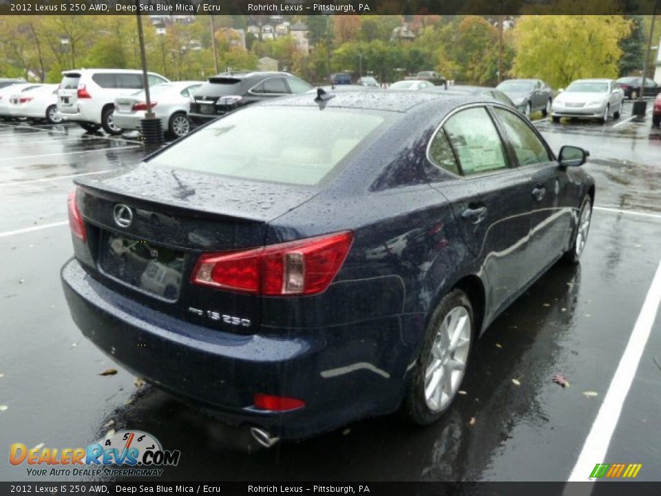 2012 Lexus IS 250 AWD Deep Sea Blue Mica / Ecru Photo #4