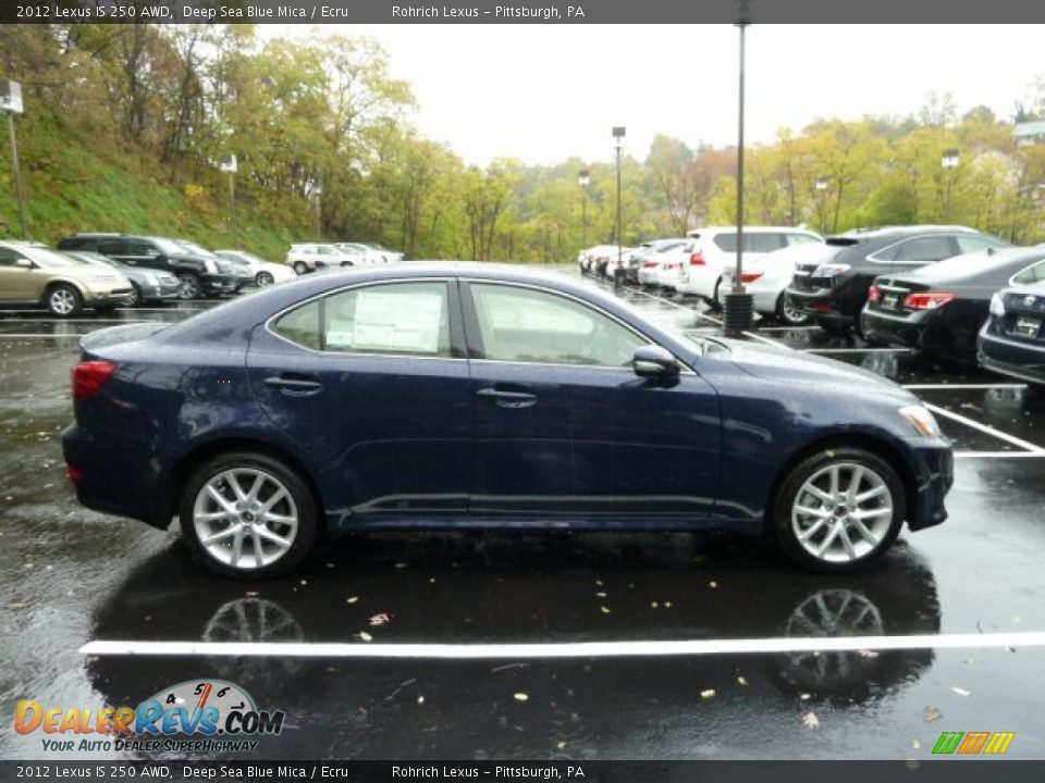 2012 Lexus IS 250 AWD Deep Sea Blue Mica / Ecru Photo #5