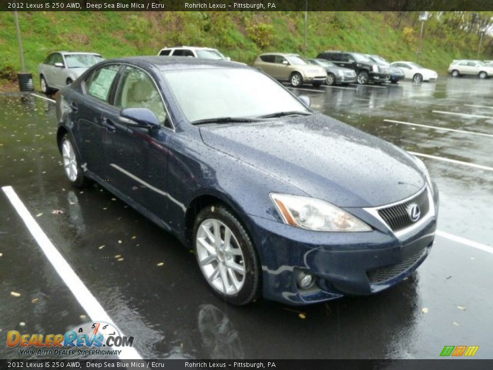 2012 Lexus IS 250 AWD Deep Sea Blue Mica / Ecru Photo #6