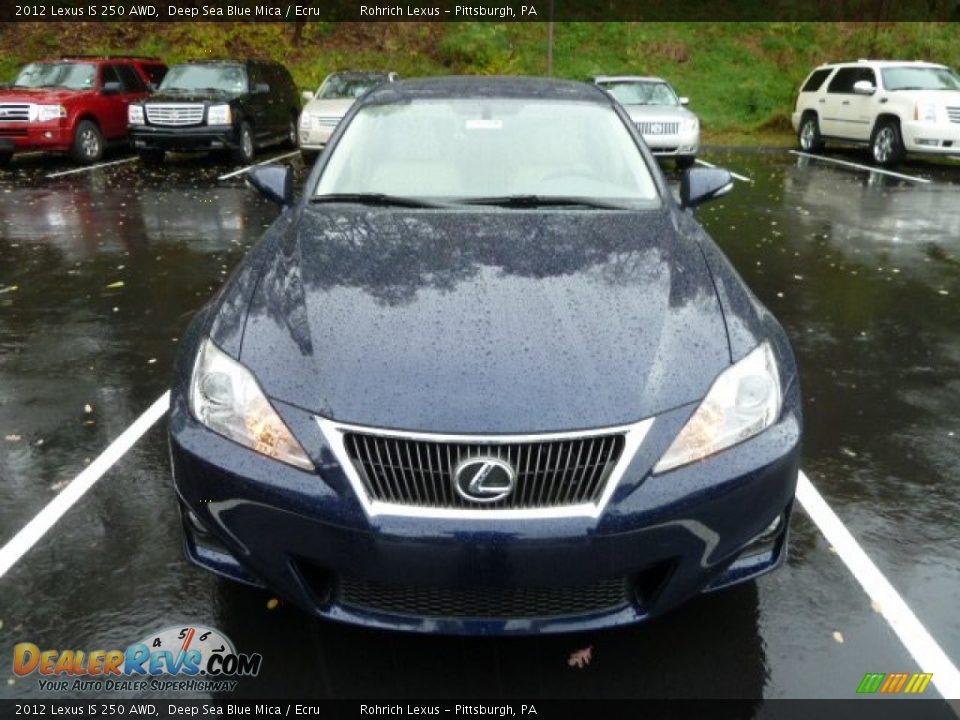 2012 Lexus IS 250 AWD Deep Sea Blue Mica / Ecru Photo #7