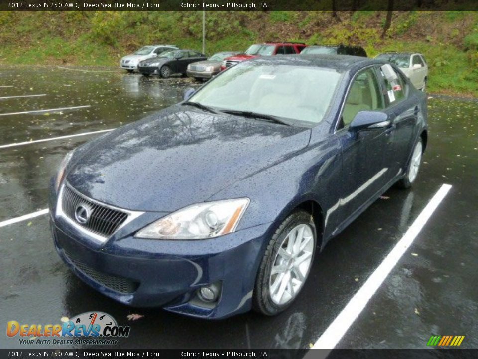 2012 Lexus IS 250 AWD Deep Sea Blue Mica / Ecru Photo #8