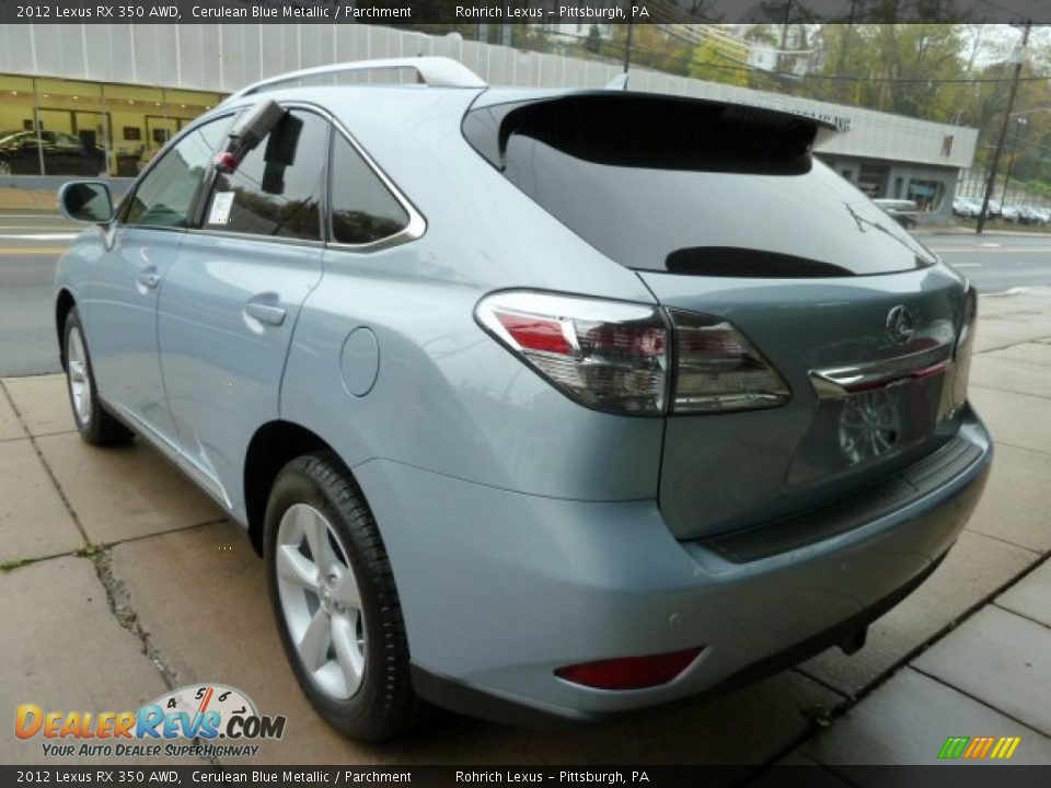 2012 Lexus RX 350 AWD Cerulean Blue Metallic / Parchment Photo #2