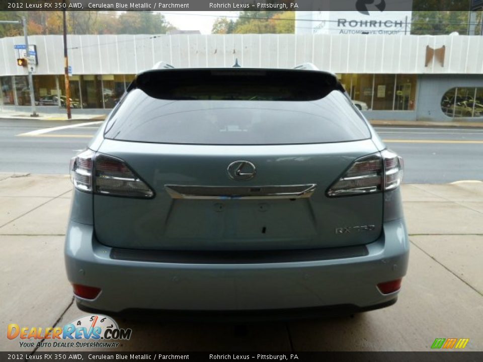 2012 Lexus RX 350 AWD Cerulean Blue Metallic / Parchment Photo #3