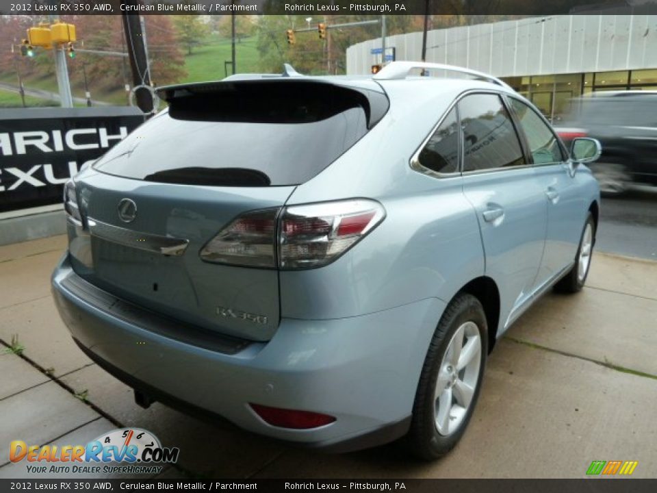 2012 Lexus RX 350 AWD Cerulean Blue Metallic / Parchment Photo #4