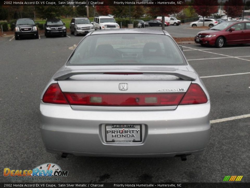 2002 Honda Accord EX V6 Coupe Satin Silver Metallic / Charcoal Photo #3