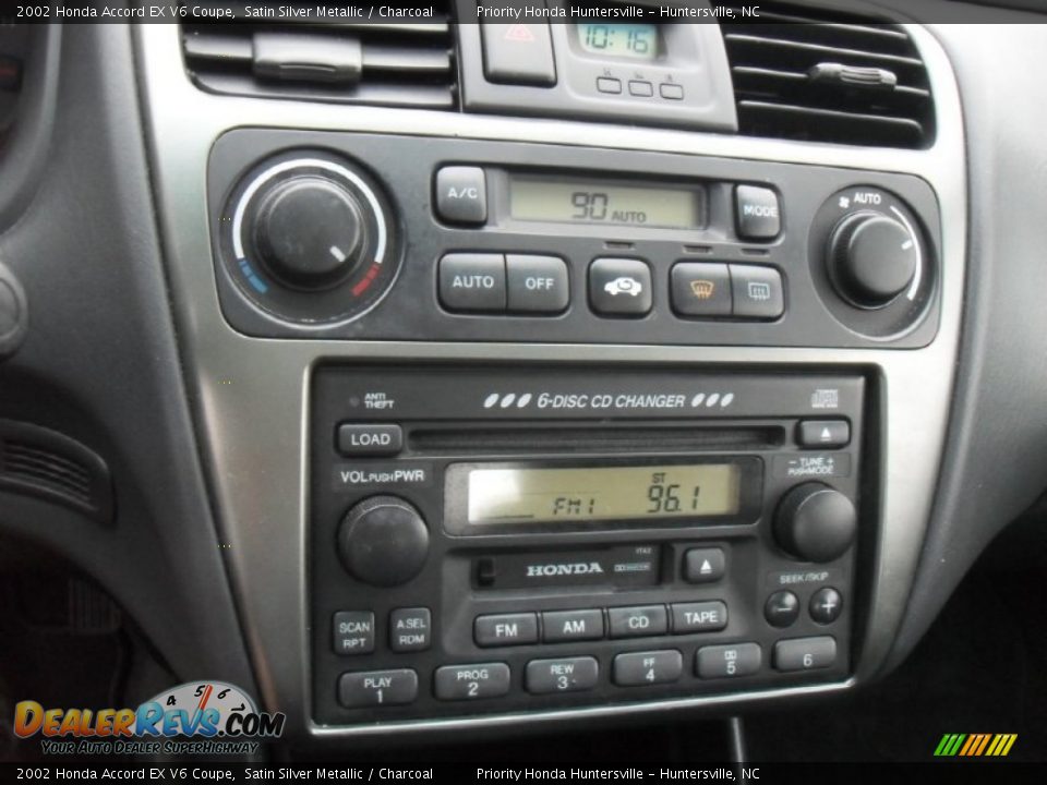 2002 Honda Accord EX V6 Coupe Satin Silver Metallic / Charcoal Photo #10